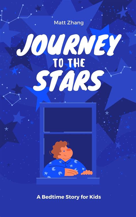 Blue Illustrated Stars Children's Book Cover - Templates by Canva