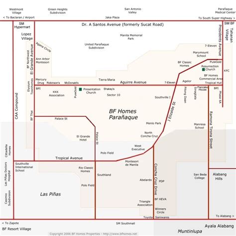 Paranaque Map & BF Homes Paranaque Map