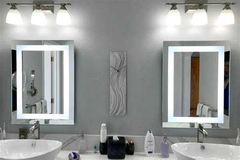 Front-Lighted LED Bathroom Vanity Mirror: 24" x 32" - Rectangular ...