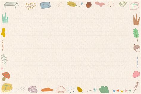 Download premium vector of Autumn crayon doodles patterned frame by ...