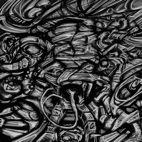 Dark Abstract Graffiti Chaos Sketch - Adam McFadyen's Art Portfolio