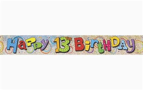 Happy 13th Birthday Banner Blue | BirthdayBuzz