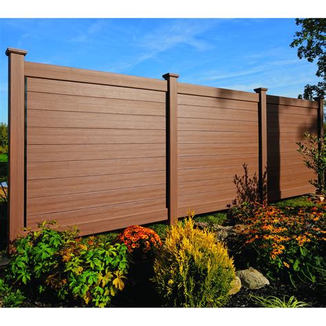 Bufftech Brookline with TimberGrain Texture Vinyl Fence Panels | Hoover ...