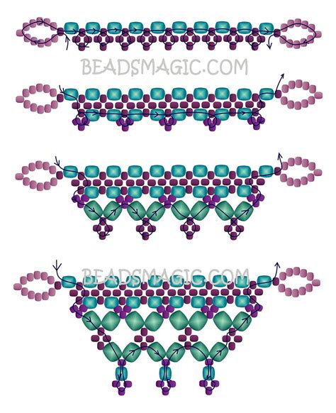 Free pattern for necklace Noire | Diy necklace patterns, Beaded ...