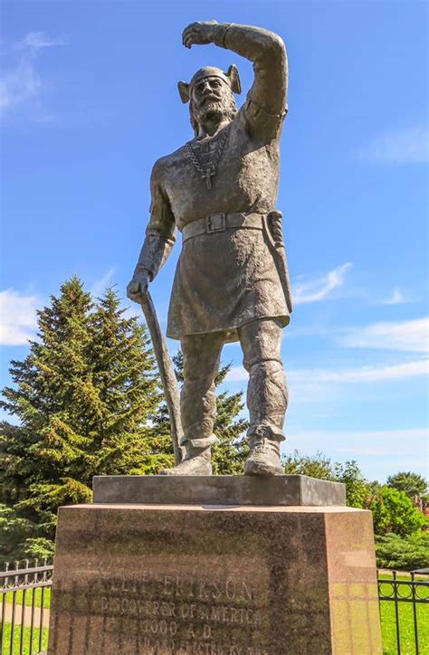 Statue of Viking Leif Erikson - Lake Superior Circle Tour