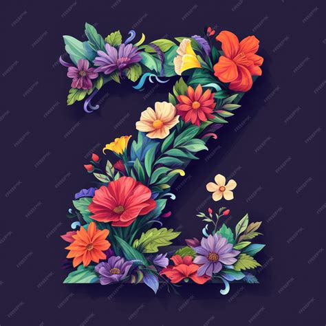 Premium AI Image | Floral Split Alphabet Monogram Split Letter Split ...