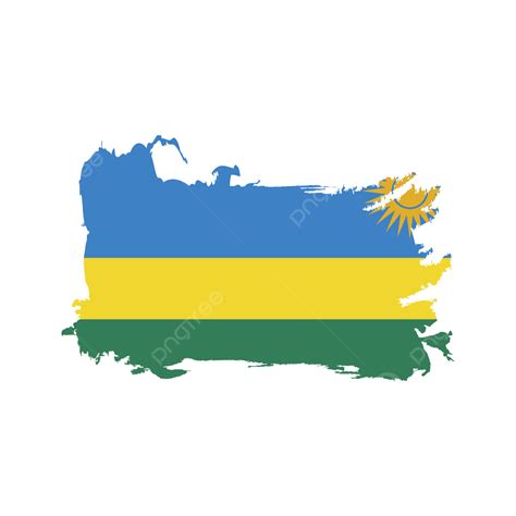 Rwanda Flag Brush Strokes Isolated Element Clipart Design, Rwanda Flag ...