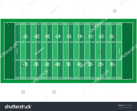 Sample American Football Field Simple Outline Stock Illustration ...