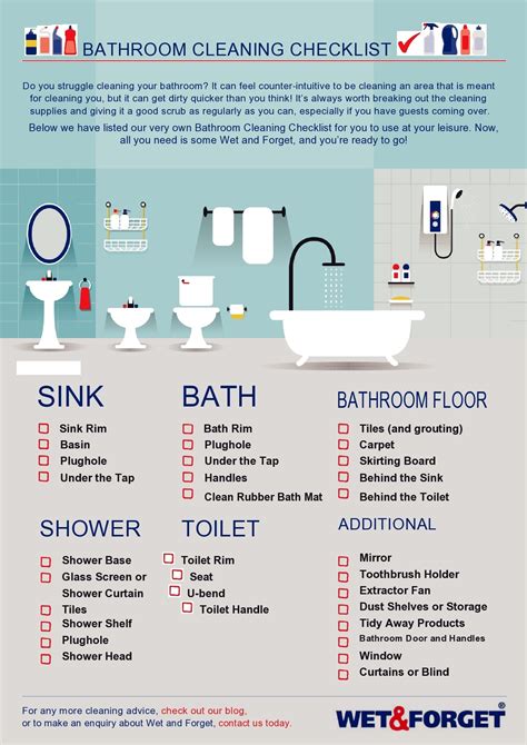 49 Printable Bathroom Cleaning Checklists [Word] ᐅ TemplateLab