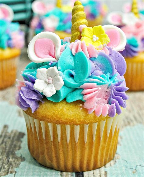 Adorable Unicorn Cupcakes | TheBestDessertRecipes.com