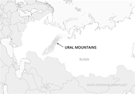 Ural Mountains Asia Map - Emilia Natividad