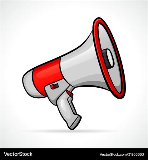 Megaphone design isolated drawing Royalty Free Vector Image