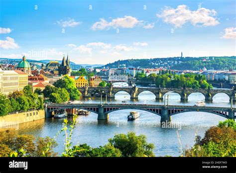 bridges, prague, vltava river, bridge, pragues, vltava rivers Stock ...