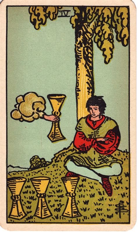 Four of Cups Tarot card meaning: Weariness, disgust, aversion ...