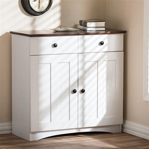 White Kitchen Storage Cabinet - Traditional Colonial Freestanding ...