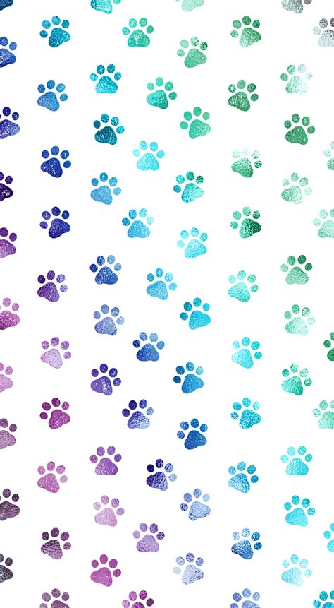 Blue Paw Print Background