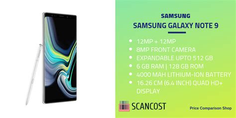 Samsung Galaxy Note 9 Specs And Features | SCANCOST