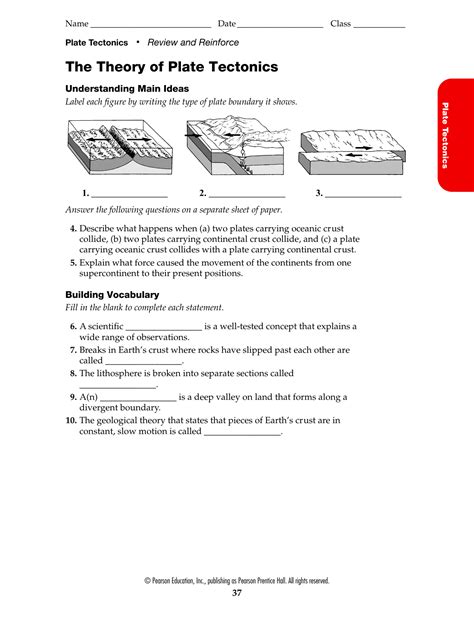 Plate Tectonics Diagram Worksheet - Printable Calendars AT A GLANCE