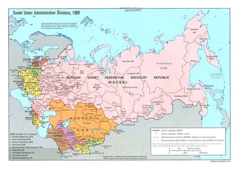 Large detailed administrative divisions map of the Soviet Union - 1989 ...