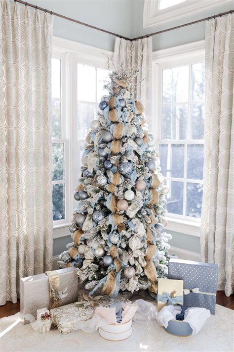 Gold and Blue Christmas Decorations - My Cinderella Tree! | bluegraygal