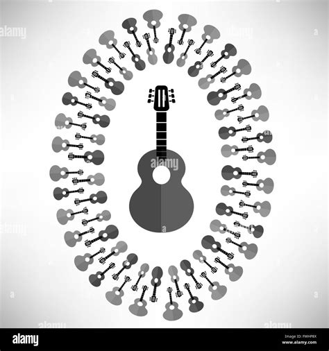 Acoustic Guitar Silhouette Stock Photo - Alamy