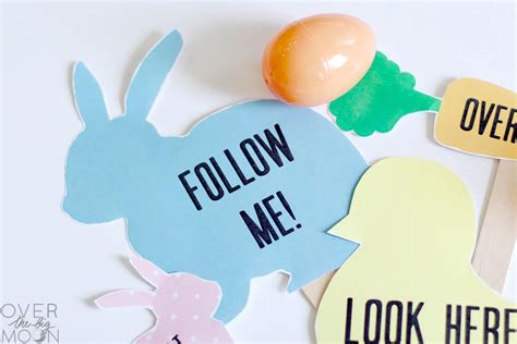 Easter Egg Hunt Printable Signs - Over the Big Moon