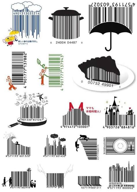 Creative barcodes design | Barcode design, Barcode art, Graphic design ...