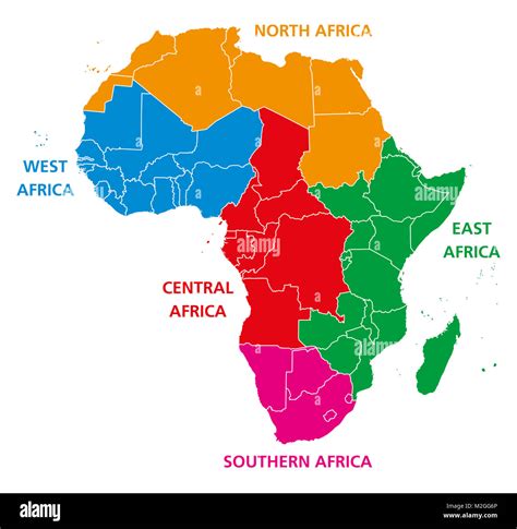 Map Of Countries In Africa By Regions