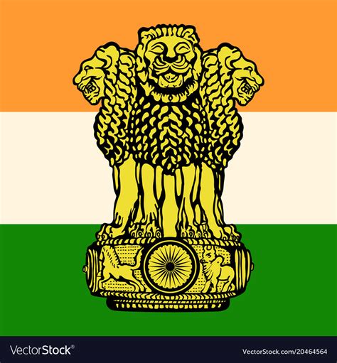 Flag and the emblem of india Royalty Free Vector Image