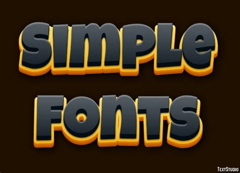 Simple Fonts Text Effect and Logo Design Font