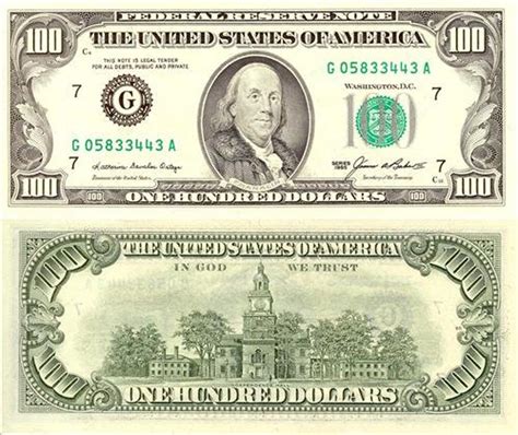 BEN FRANKLIN HUNDRED Dollar Bill Glossy Poster Picture Photo Money ...