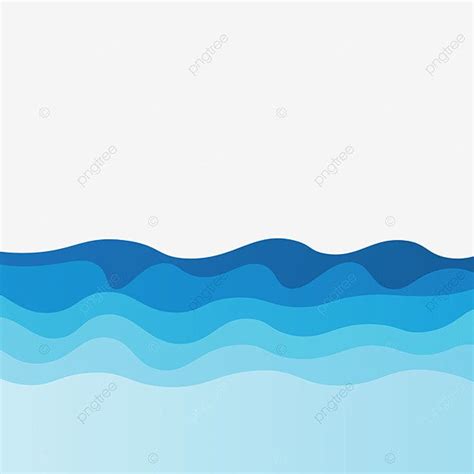 Aesthetic Blue Sea Wave Background Vector and PNG