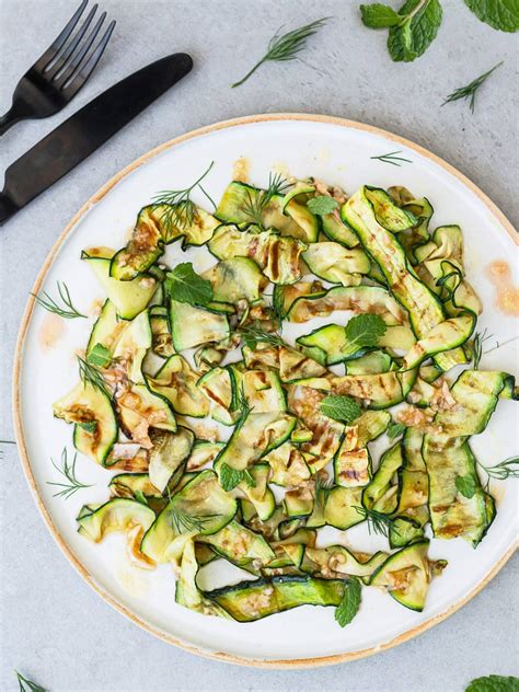 Grilled courgette salad | K33 Kitchen - Delicious plant-based vegan recipes