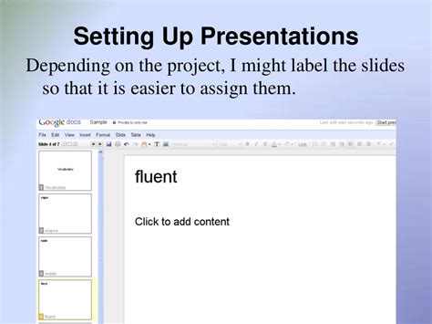 Google docs presentation