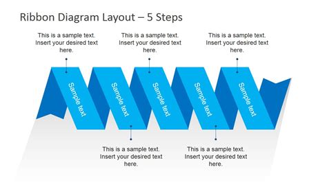 Flat Ribbon Diagram Layout for PowerPoint - SlideModel