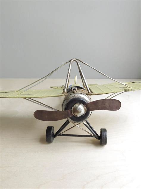 vintage metal toy airplane