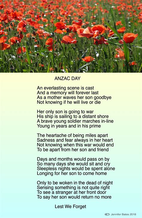 Anzac Day poem #anzacday #lestweforget #australia #nz #newzealand ...