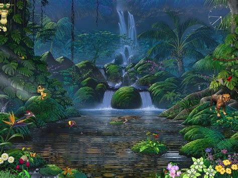 Fascinating Waterfalls Screensaver for Windows - Free Animated Screensaver