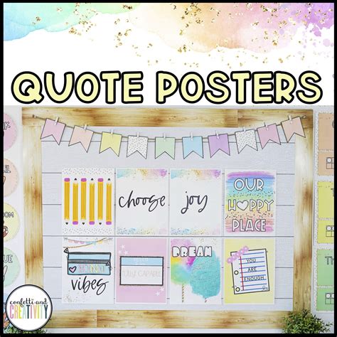 Pastel Quotes Posters | Confetti & Creativity