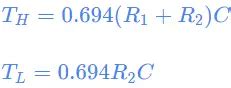 555 Timer Astable Circuit Calculator