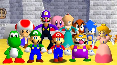 Super Mario 64 DELUXE - All Characters - YouTube