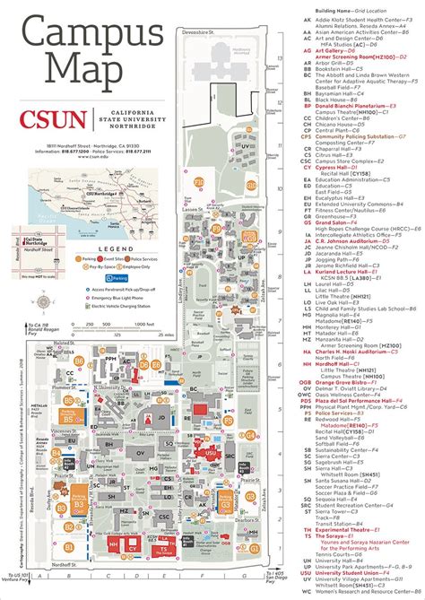 Cal State Los Angeles Campus Map - Tourist Map Of English