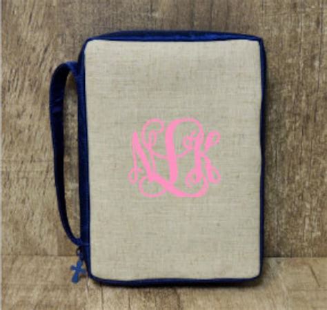 Monogrammed Linen Bible Cover Monogrammed Gifts - Etsy