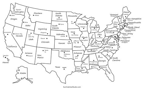 Image Of United States Map With Capitals - Infoupdate.org