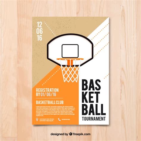 Basketball flyer in flat design | Free Vector