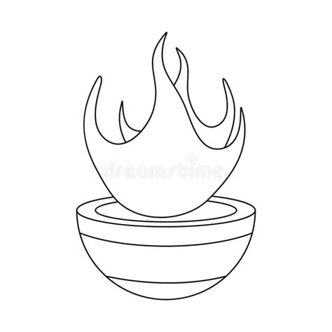 Vector Illustration Of Hearth And Hestia Sign. Set Of Hearth And ...