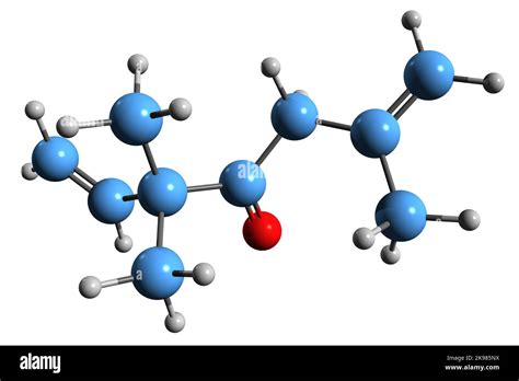 3D image de la formule squelettique Artemisia cétone - structure ...