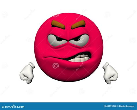 Emoticon Angry Emoji Robot Head Smiley Emotion Cartoon Vector ...