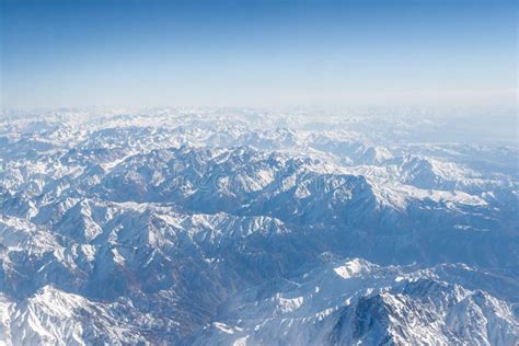 Aerial view of Himalayas stock photo. Image of india - 64116180