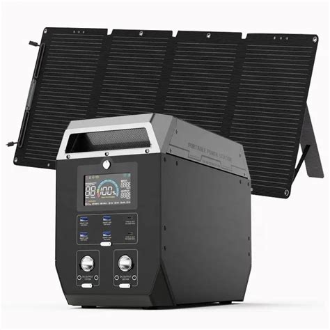 Max Generator With Sunlight Panel 2000Wh Lithium Battery Solar Portable ...